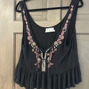 Urban outfitters black baby doll tank